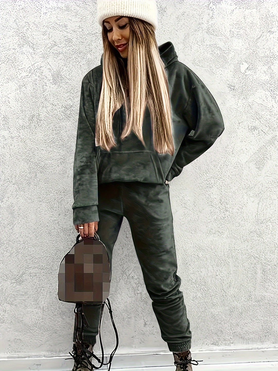 Damer Sportigt Loungewear-set med hoodtröja och byxor Mirla-Eva Jonsson