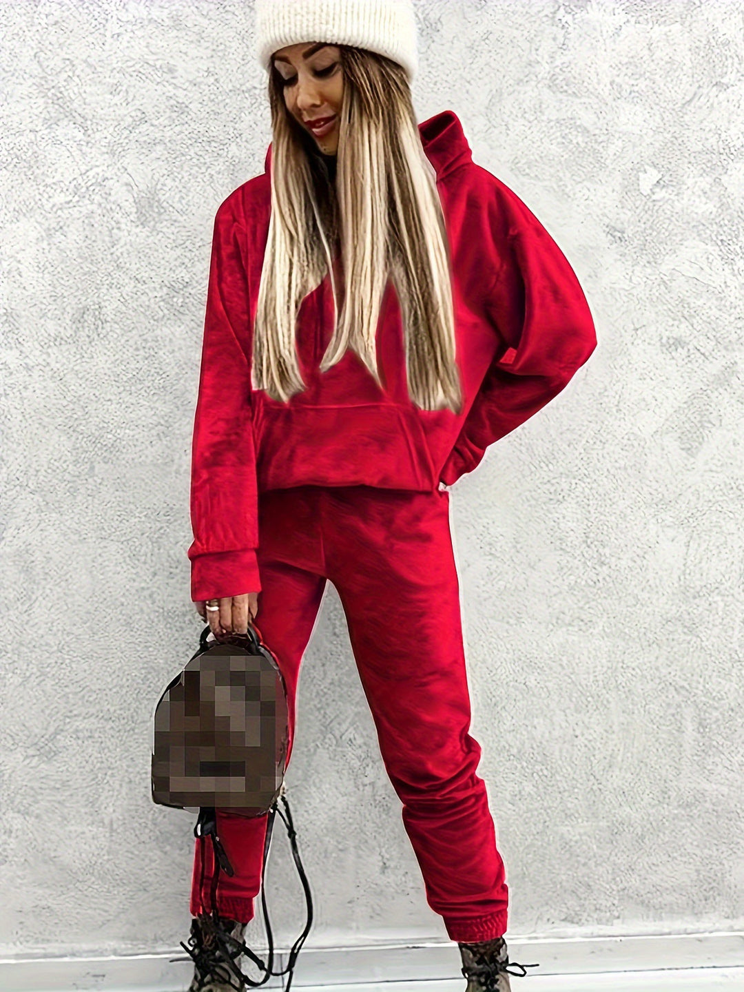 Damer Sportigt Loungewear-set med hoodtröja och byxor Mirla-Eva Jonsson
