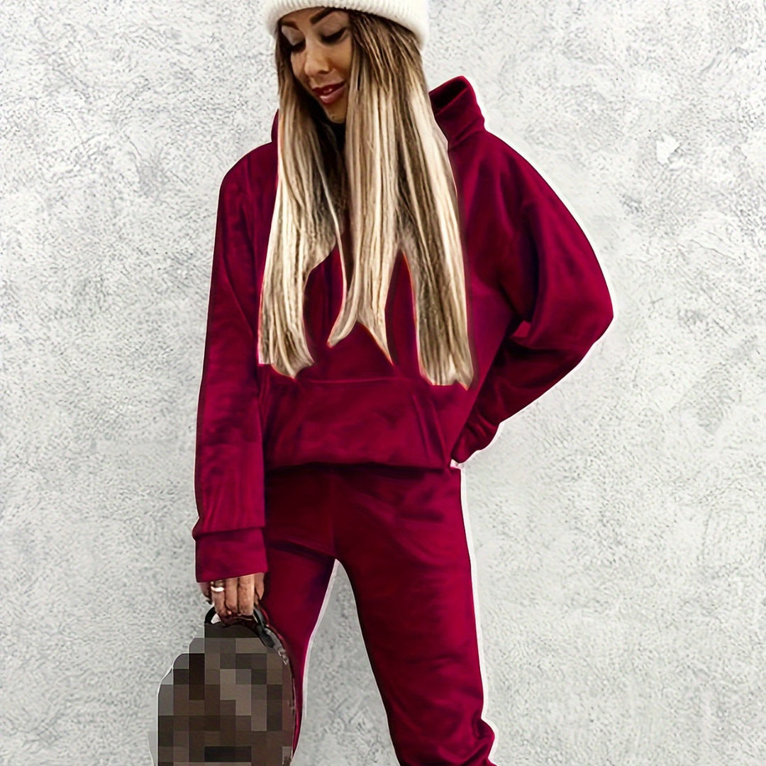 Damer Sportigt Loungewear-set med hoodtröja och byxor Mirla-Eva Jonsson