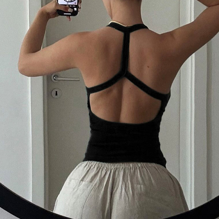 Damer Sportigt Ribb-Topp med breda band Eva Jonsson-Eva Jonsson