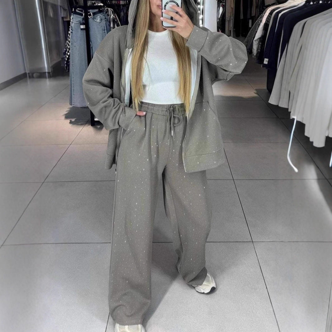 Damer Sportigt Sweat-Outfit med huva och lös passform Mirla-Eva Jonsson