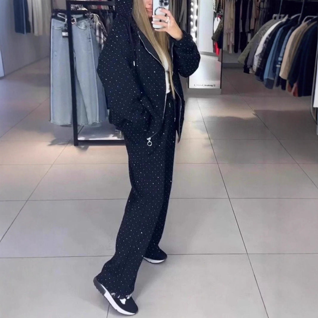 Damer Sportigt Sweat-Outfit med huva och lös passform Mirla-Eva Jonsson
