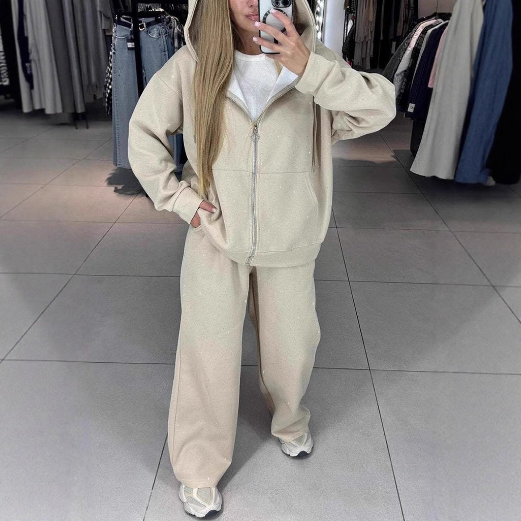 Damer Sportigt Sweat-Outfit med huva och lös passform Mirla-Eva Jonsson