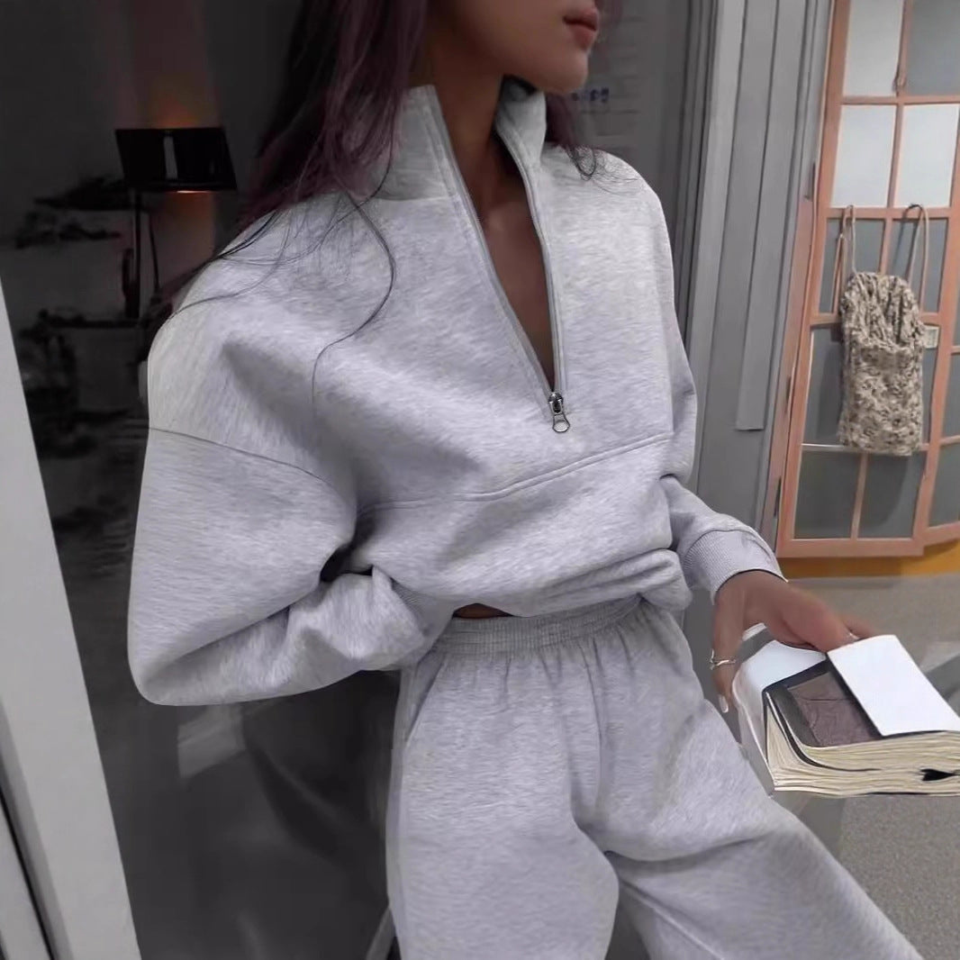 Damer Sportigt Sweatshirt med halv dragkedja Mirla-Eva Jonsson