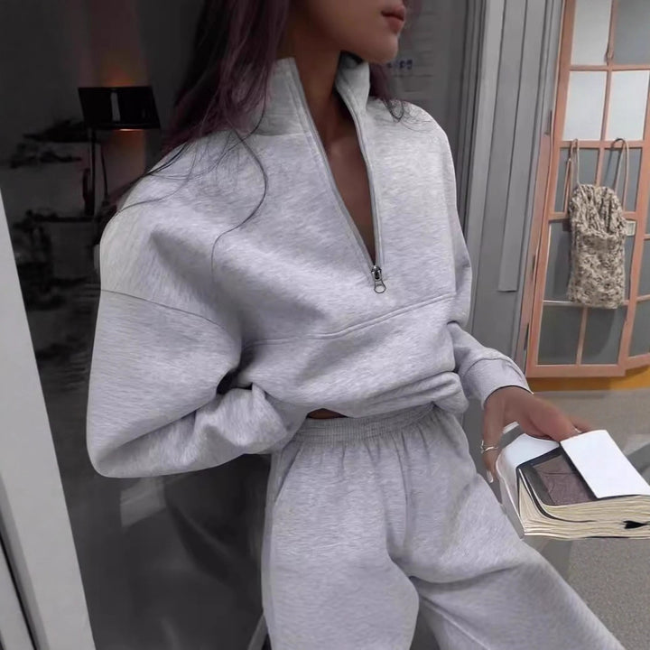 Damer Sportigt Sweatshirt med halv dragkedja Mirla-Eva Jonsson