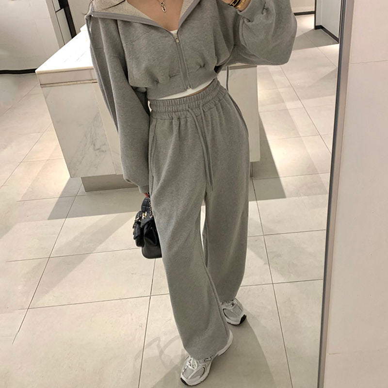 Damer Sportigt Sweatshirt och bred Joggingbyxa Set Mirla-Eva Jonsson