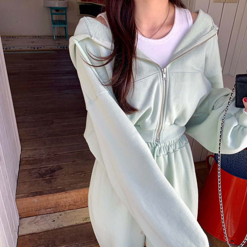 Damer Sportigt Sweatshirt och bred Joggingbyxa Set Mirla-Eva Jonsson