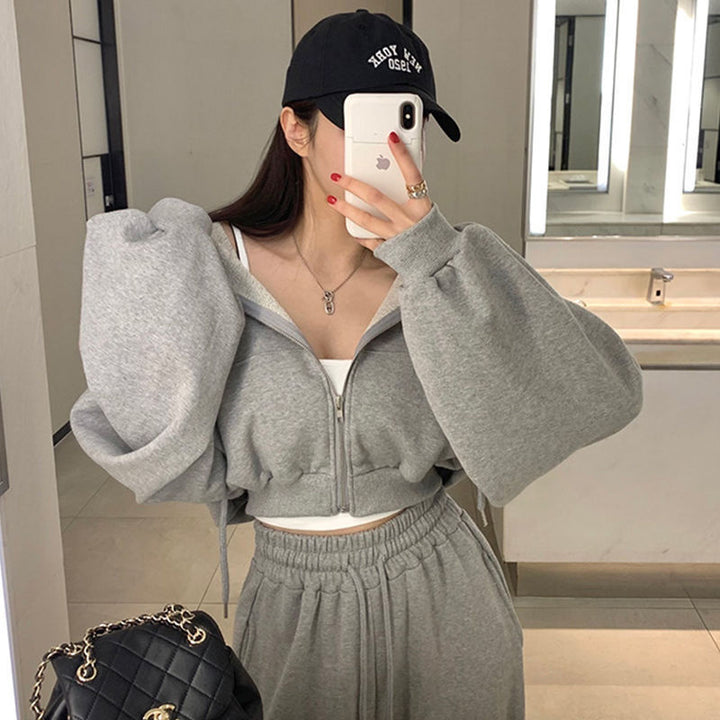 Damer Sportigt Sweatshirt och bred Joggingbyxa Set Mirla-Eva Jonsson
