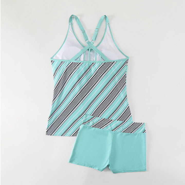 Damer Sportigt Tankini-set med stiliga band och moderiktig design Mirla-Eva Jonsson