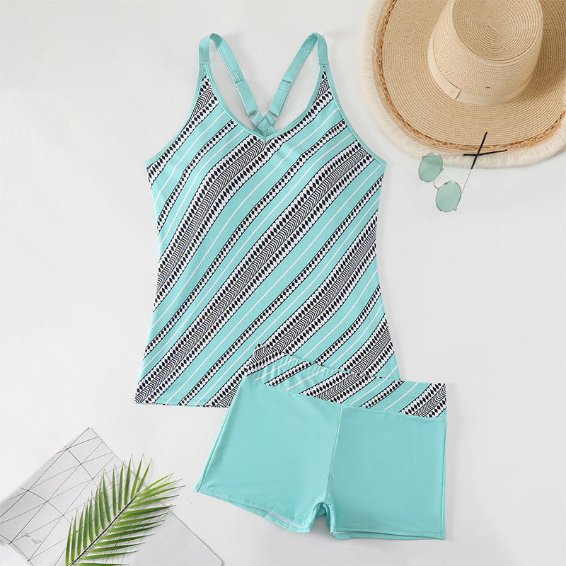 Damer Sportigt Tankini-set med stiliga band och moderiktig design Mirla-Eva Jonsson