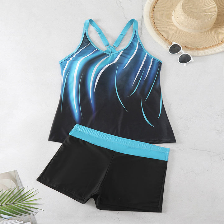 Damer Sportigt Tankini-set med stiliga band och moderiktig design Mirla-Eva Jonsson