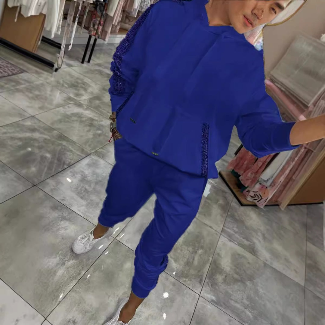 Damer Sportigt Tvådelat Set med Hoodie och Joggingbyxor Eva Jonsson-Eva Jonsson