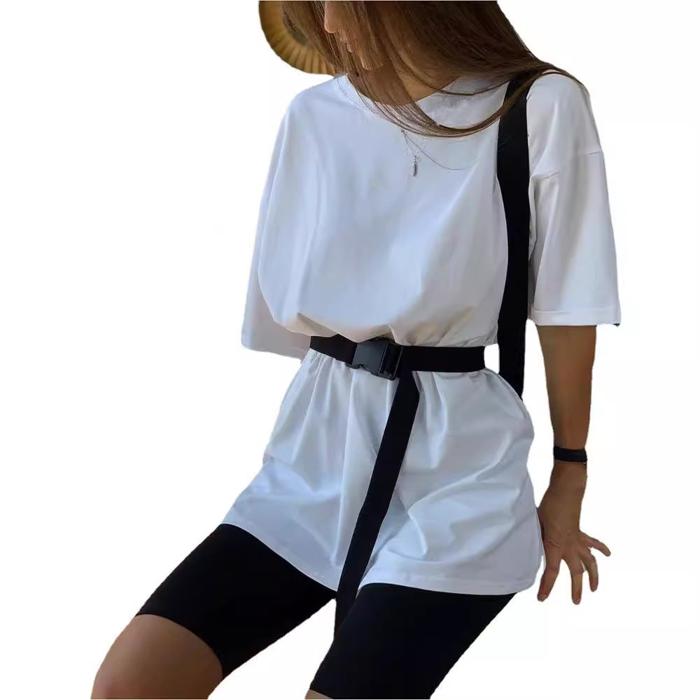 Damer Sportigt Tvådelat Set med T-shirt och Shorts Mirla-Eva Jonsson