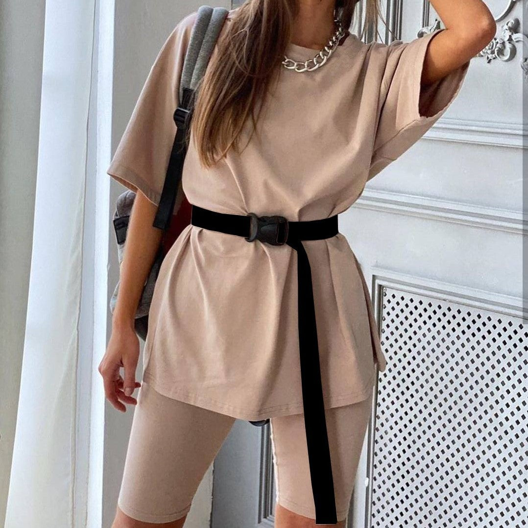 Damer Sportigt Tvådelat Set med T-shirt och Shorts Mirla-Eva Jonsson