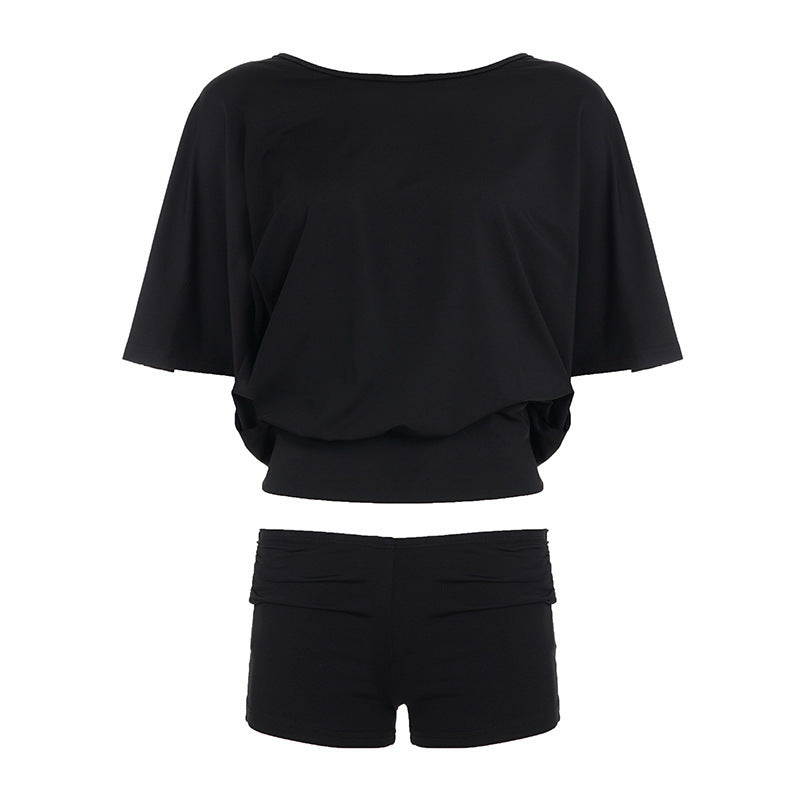 Damer Sportigt bikini-set med lös topp- och shorts-kombination Mirla-Eva Jonsson