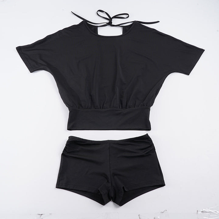 Damer Sportigt bikini-set med lös topp- och shorts-kombination Mirla-Eva Jonsson