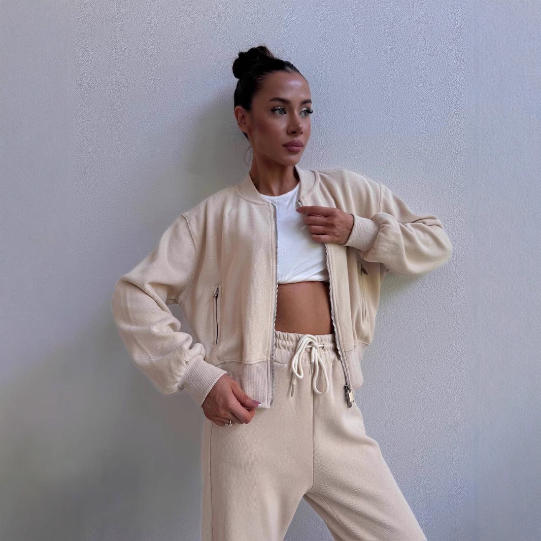 Damer Sportigt fleece-set med hög krage och praktiska sidofickor Eva Jonsson-Eva Jonsson