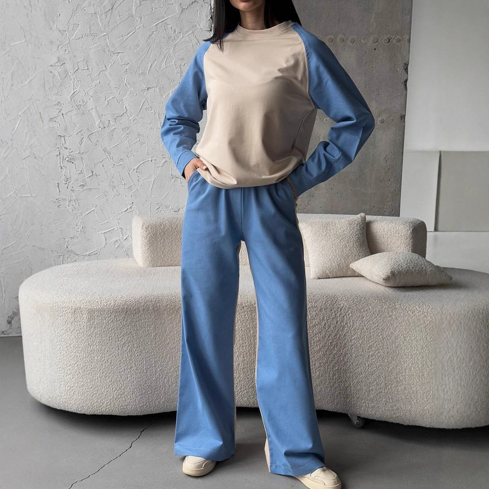 Damer Sportigt fritids-set med kontrasterande ärmar och mjuka material Mirla-Eva Jonsson