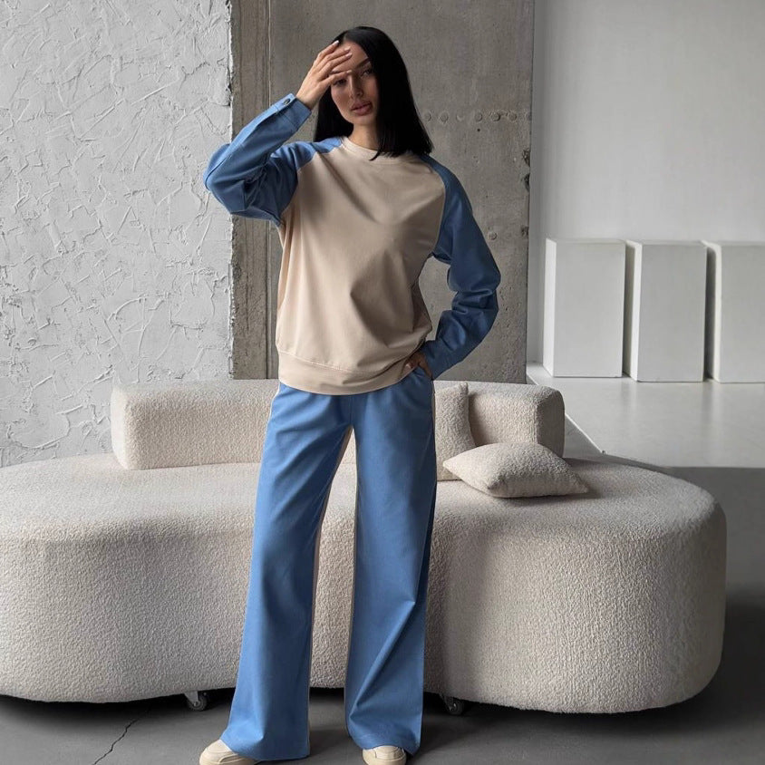 Damer Sportigt fritids-set med kontrasterande ärmar och mjuka material Mirla-Eva Jonsson