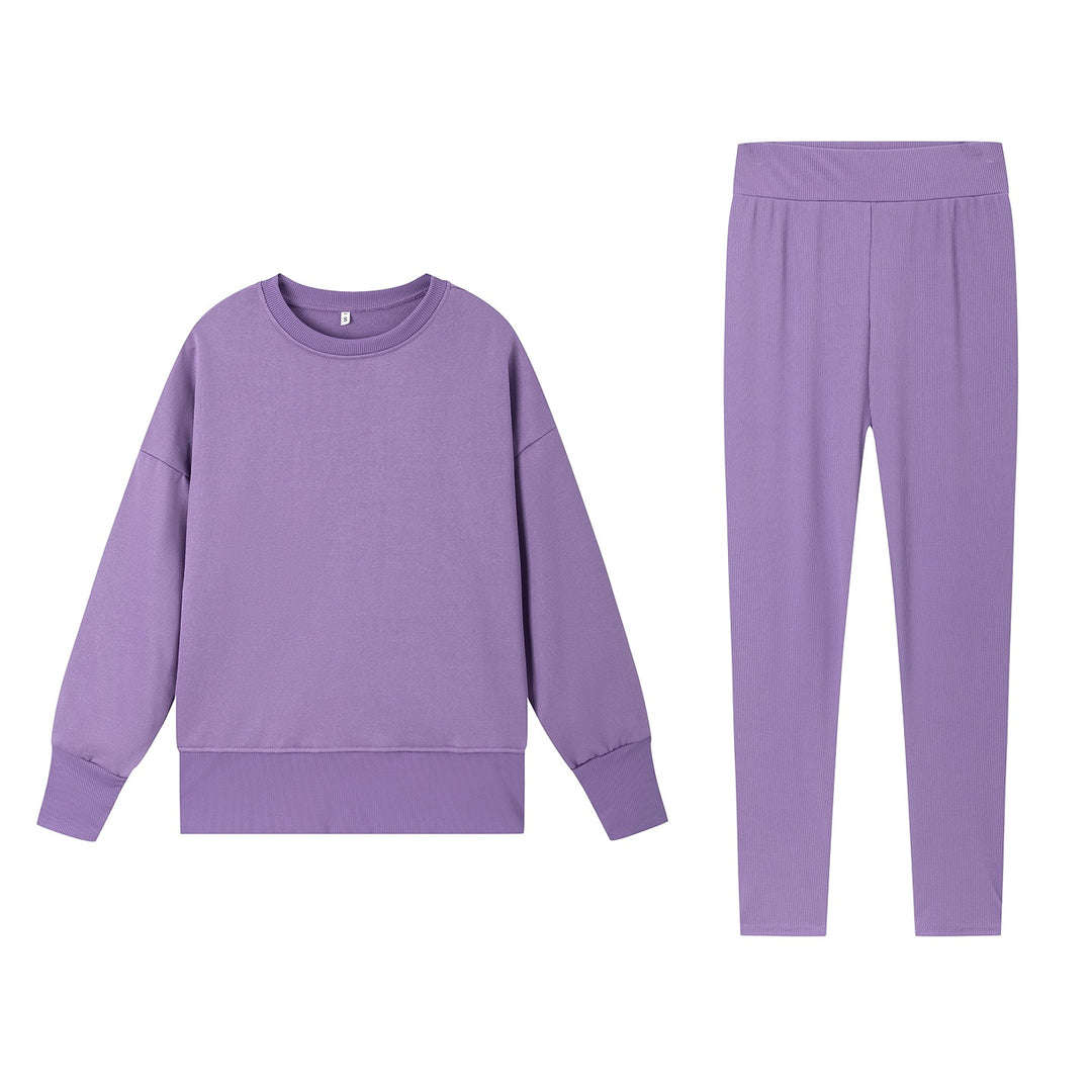 Damer Sportigt fritids-set med mjuk sweatshirt och bekväma leggings Mirla-Eva Jonsson