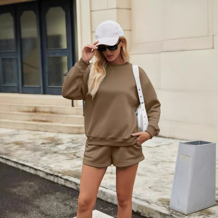Damer Sportigt fritidssweatshirt och shorts-set Mirla-Eva Jonsson