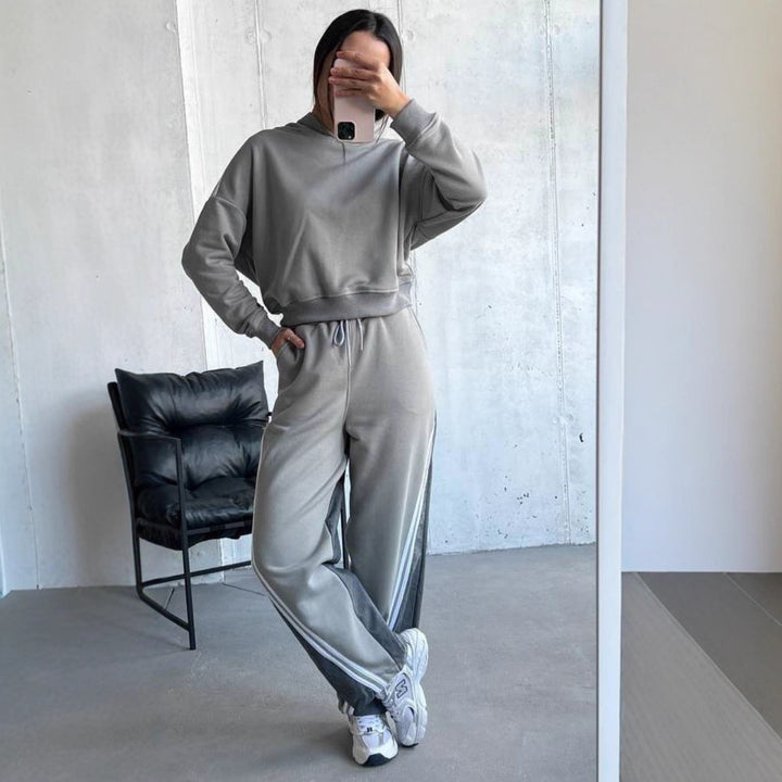 Damer Sportigt hoodie- och joggerset med andningsbart material Mirla-Eva Jonsson