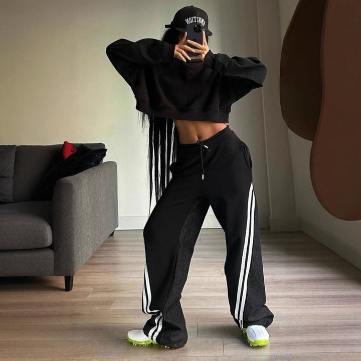 Damer Sportigt hoodie- och joggerset med andningsbart material Mirla-Eva Jonsson