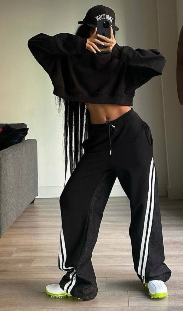 Damer Sportigt hoodie- och joggerset med andningsbart material Mirla-Eva Jonsson