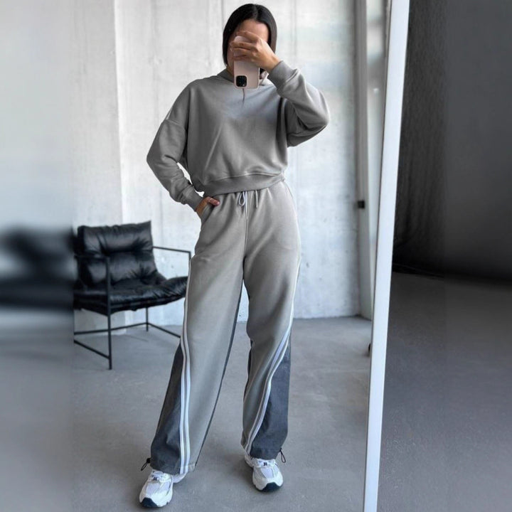 Damer Sportigt hoodie- och joggerset med andningsbart material Mirla-Eva Jonsson