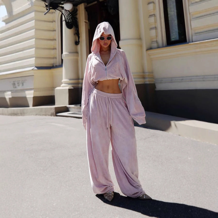 Damer Sportigt hoodie-set med vadderat material och lös passform Mirla-Eva Jonsson