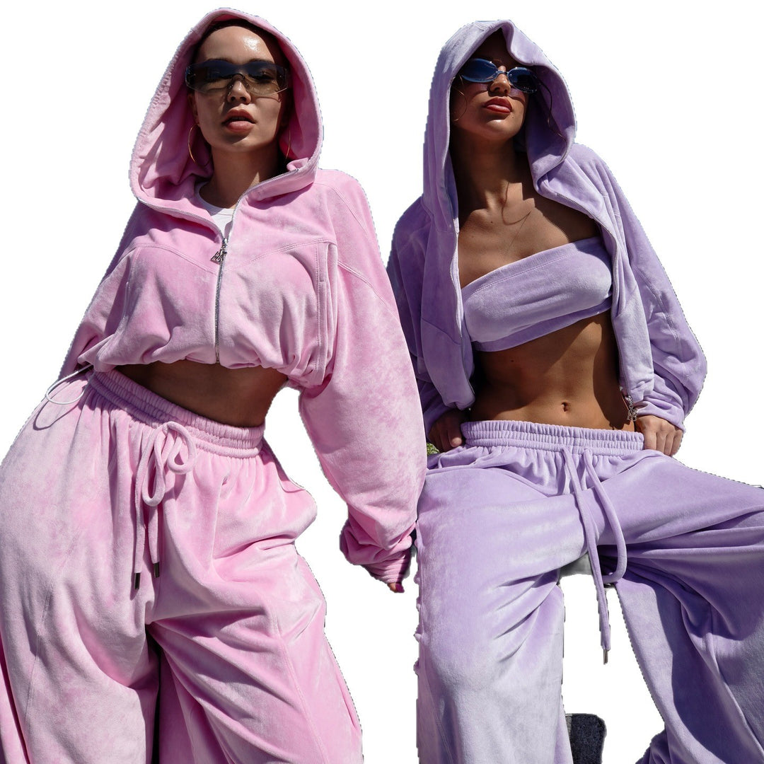 Damer Sportigt hoodie-set med vadderat material och lös passform Mirla-Eva Jonsson