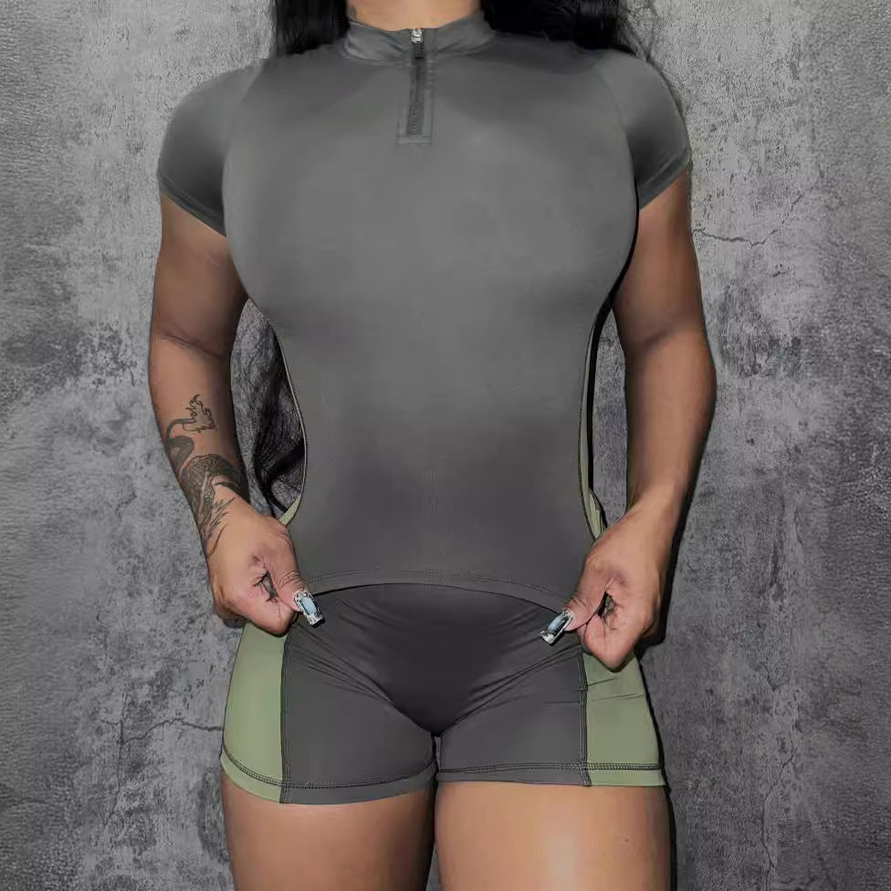 Damer Sportigt kortärmad set med dragkedja och modernt design Mirla-Eva Jonsson