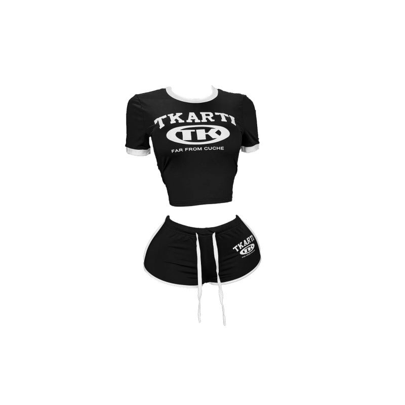 Damer Sportigt kortärmad topp och shorts set i modern design Mirla-Eva Jonsson