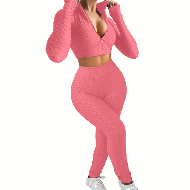 Damer Sportigt set med strukturerad topp och leggings Mirla-Eva Jonsson
