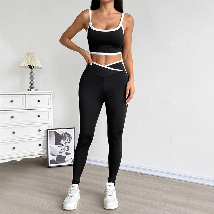 Damer Sportigt set med tajt överdel och högt skurna leggings Mirla-Eva Jonsson