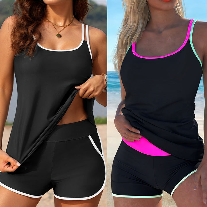 Damer Sportigt tankini-set med mjuka axelband och trendiga shorts Mirla-Eva Jonsson