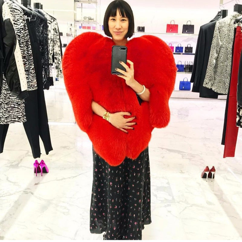 Damer Statement-tröja i hjärtformad design med oversized passform Mirla-Eva Jonsson