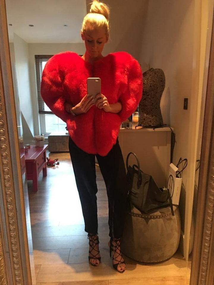 Damer Statement-tröja i hjärtformad design med oversized passform Mirla-Eva Jonsson