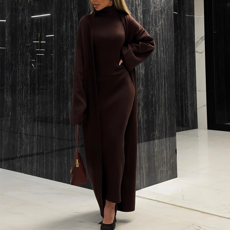 Damer Stick Klänning med Longcardigan Mirla-Eva Jonsson