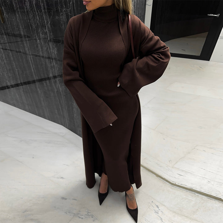 Damer Stick Klänning med Longcardigan Mirla-Eva Jonsson