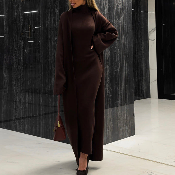 Damer Stick Klänning med Longcardigan Mirla-Eva Jonsson