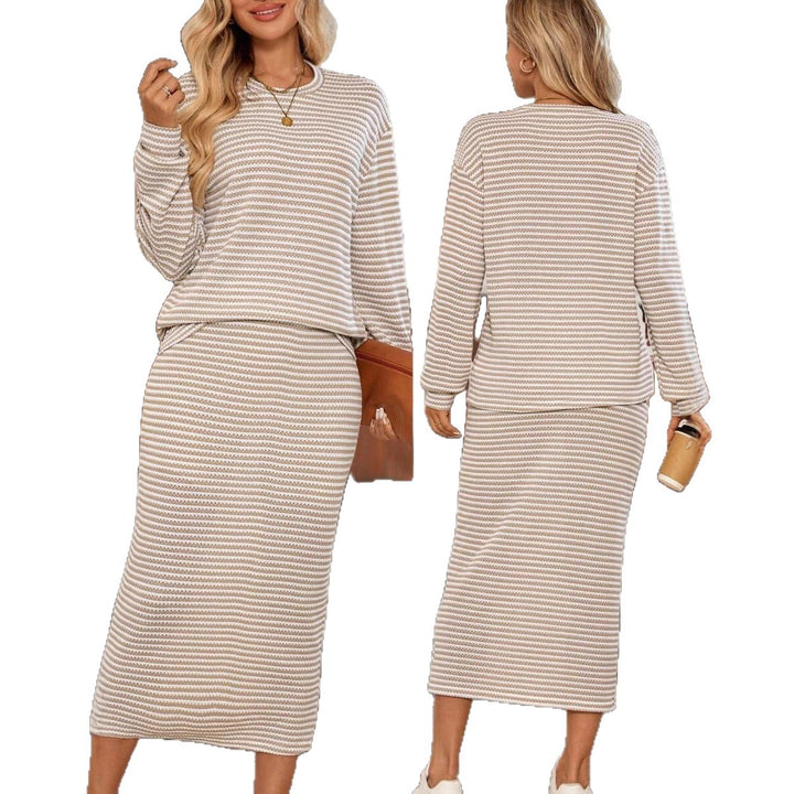 Damer Stick-Loungewear-set med avslappnad passform och långa ärmar Mirla-Eva Jonsson