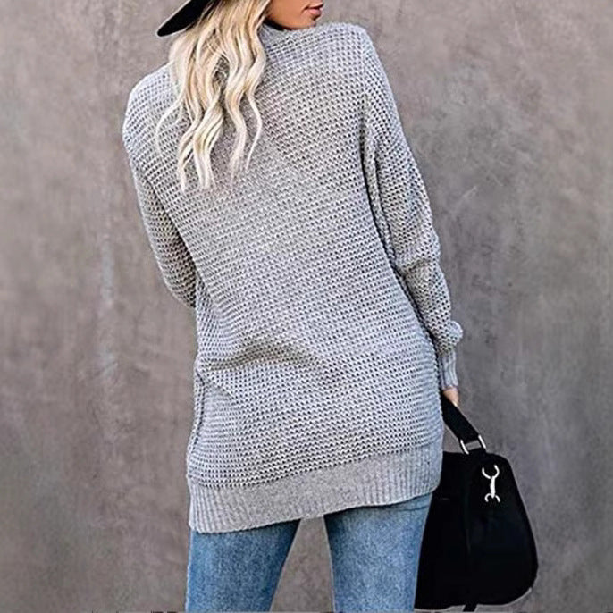 Damer Stickad Cardigan med Praktiska Fickor och Luftig Struktur Eva Jonsson-Eva Jonsson