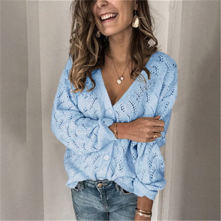 Damer Stickad Jacka Eva Jonsson-Eva Jonsson