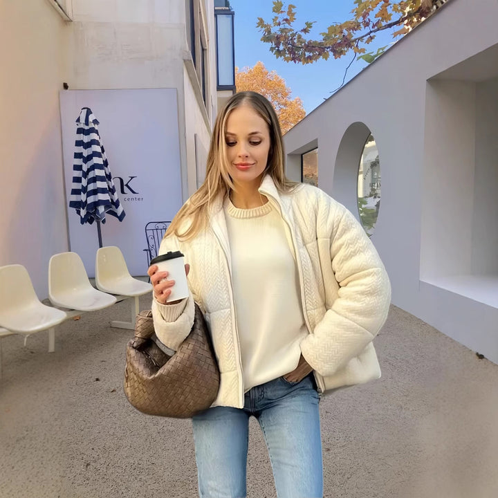 Damer Stickad Täckt Jacka Eva Jonsson-Eva Jonsson