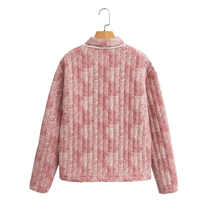 Damer Stilfull Quilted Jacka med Blommönster Mirla-Eva Jonsson
