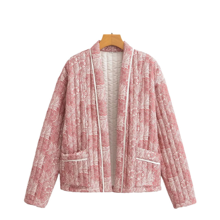 Damer Stilfull Quilted Jacka med Blommönster Mirla-Eva Jonsson