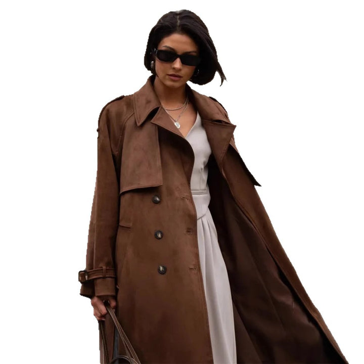 Damer Stilfull trench coat med vid skärning och bälte Mirla-Eva Jonsson