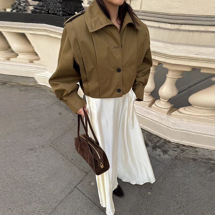 Damer Stilig Blousonjacka med Voluminösa Ärmar Mirla-Eva Jonsson