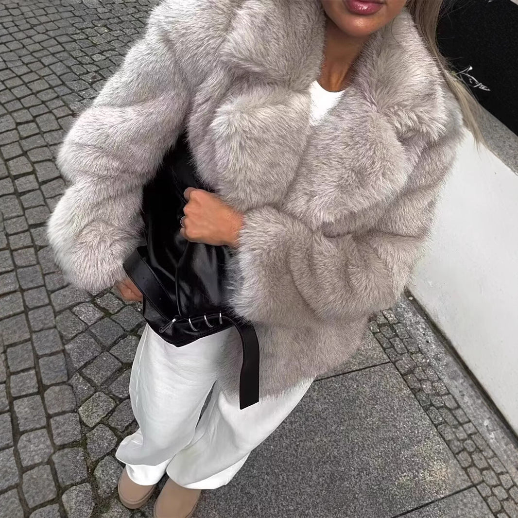 Damer Stilig Konstpäls Kort Jacka Mirla-Eva Jonsson